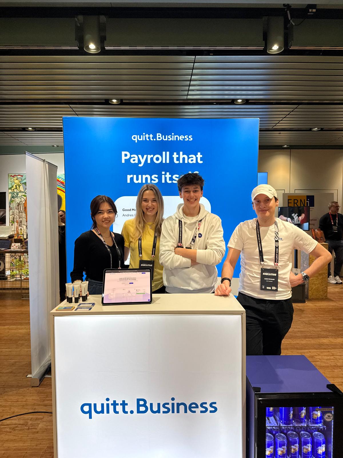 Das quitt.Business-Team an seinem Stand bei den Start-up Nights